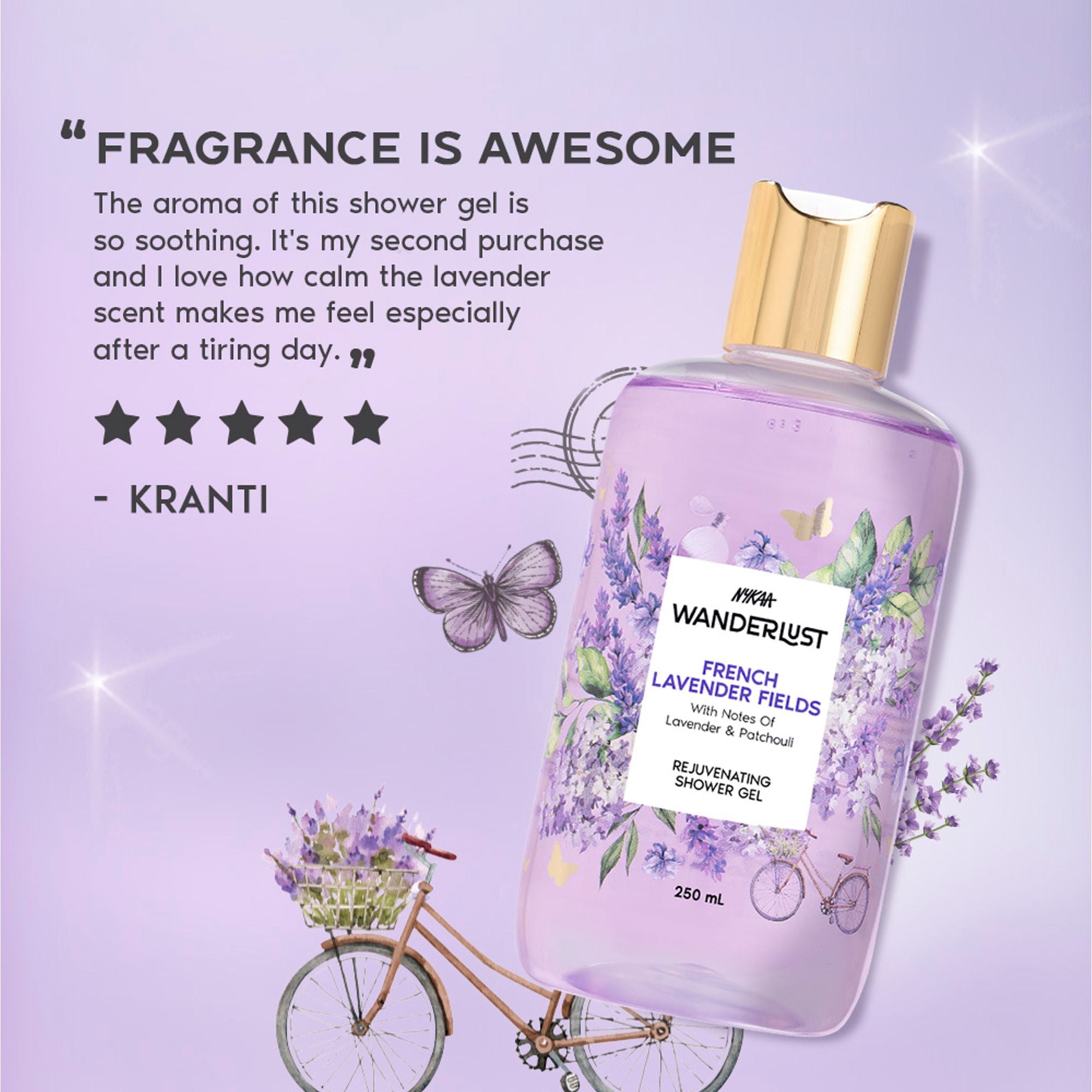 Wanderlust Shower Gels - French Lavender - Distacart