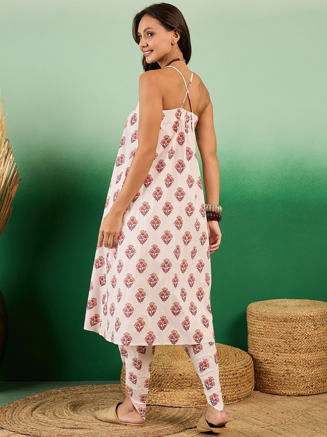 Sangria Printed Pure Cotton Kurta With Dhoti Pants - Distacart