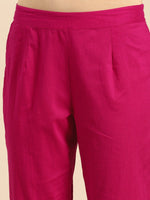 Thumbnail for Anouk Women Pink Bandhani Printed Pure Cotton Kurta with Trousers - Distacart