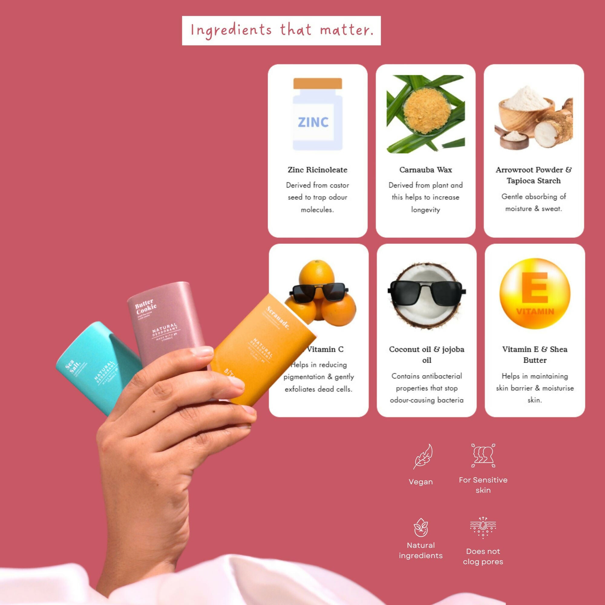 Bitamin Natural Deodorant Cotton Vanilla Teens, Cotton Vanilla Roll On Mom & Daughter Pack