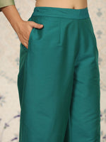 Thumbnail for Ode by House of Pataudi Round Neck Kurta With Palazzos - Distacart