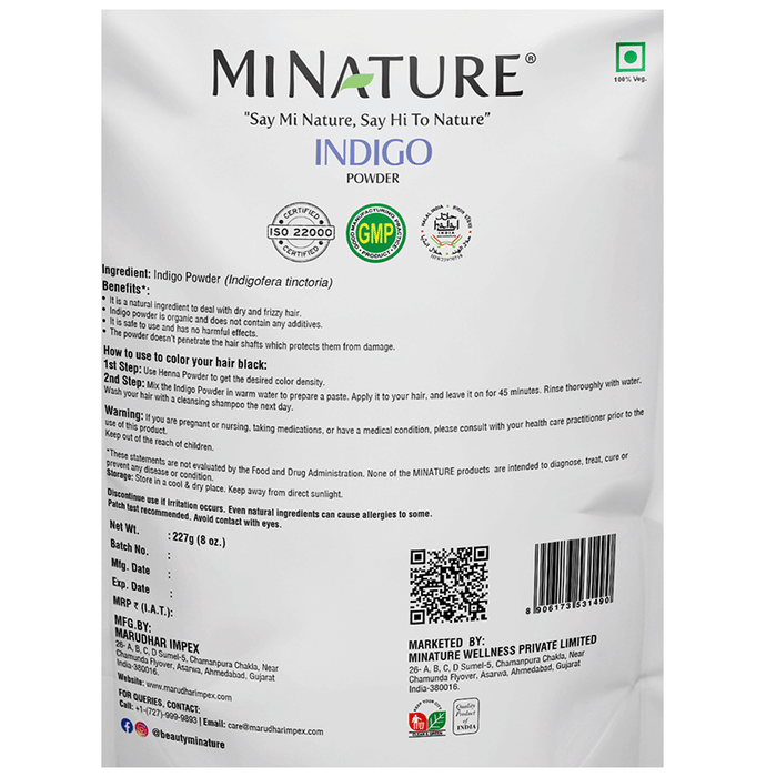 Minature Indigo Organic Powder