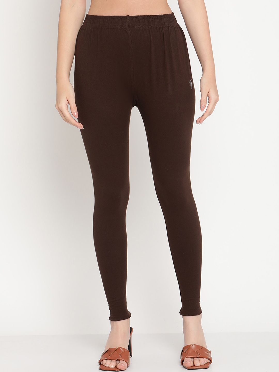 TAG 7 Women Pack Of 2 Solid Comfort-Fit Ankle-Length Leggings - Distacart