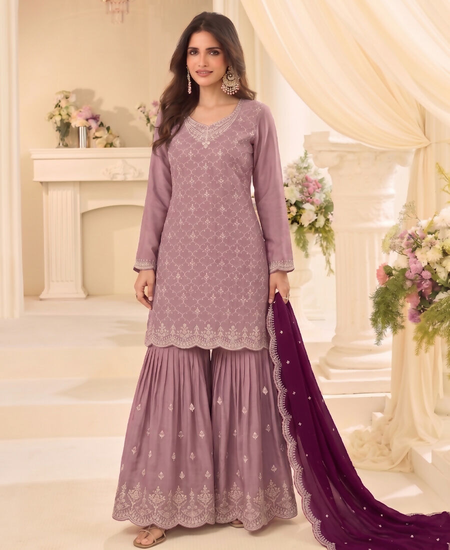 KC Designer Pink 3 Piece Salwar Suit For Women Indian Wear - Dista