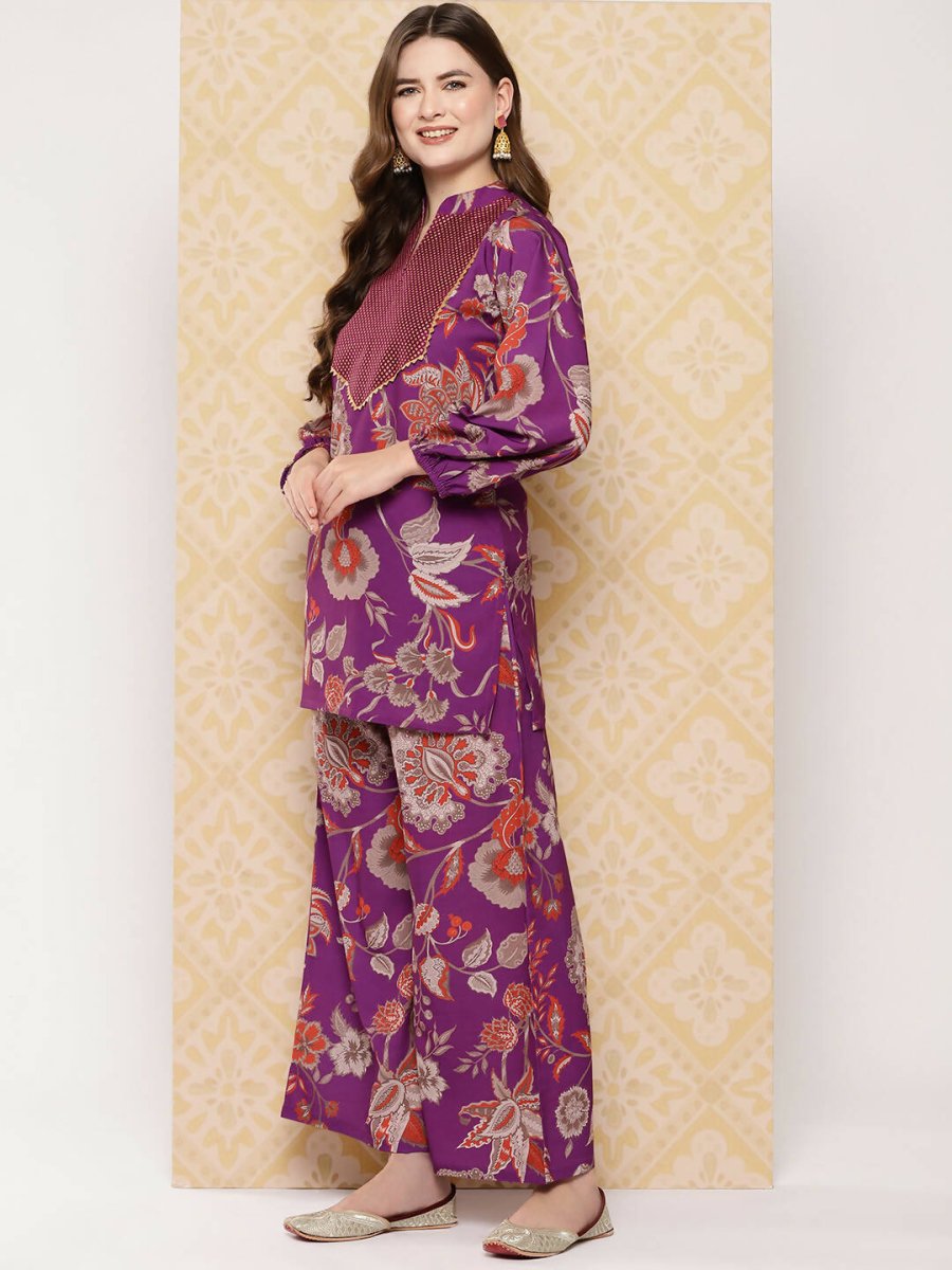 Ahalyaa Women's Traditional Wear Co-ods - Purple - Distacart
