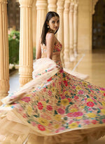 Thumbnail for Jyoti Fashion Multicolor Thread & 5mm Sequence Embroidery Georgette Lehenga Choli with Dupatta - Distacart