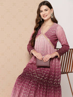 Thumbnail for Ahalyaa Women's Traditional wear Ethnic Dress - Burgundy - Distacart
