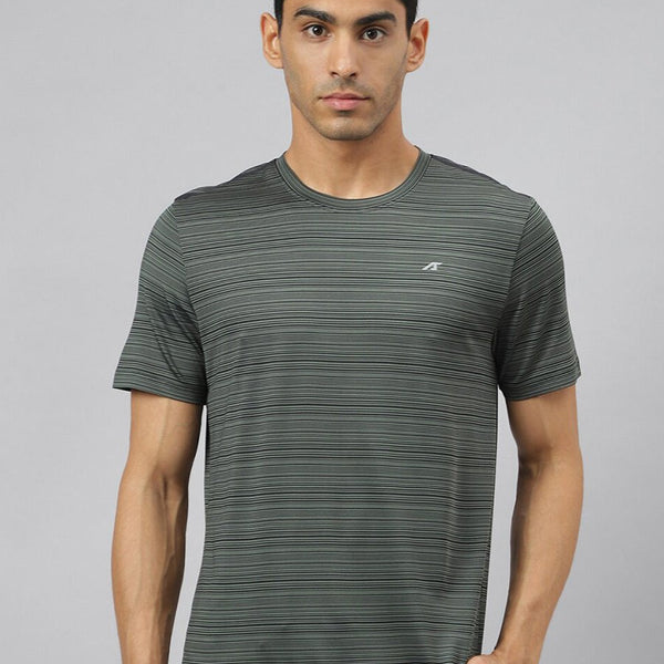 Alcis Men Stretch-X Anti-Static Slim-Fit Round Neck Running T-Shirt - Distacart