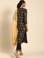 Thumbnail for All About You Women Black Ethnic Motifs Printed Regular Kurta with Trousers & With Dupatta - Distacart