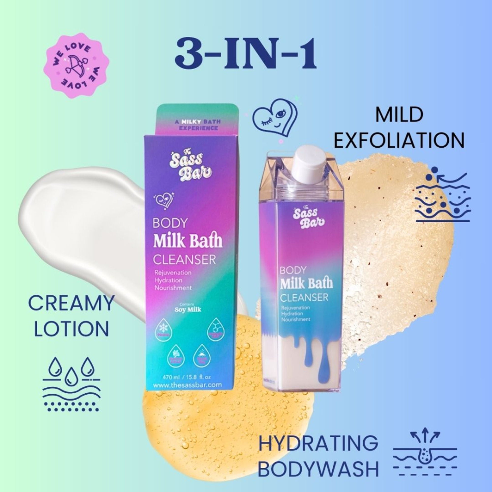 The Sass Bar Aurora Cooling Bodywash Cleanser with Salicyclic Acid + Kaolin Clay For Oily Skin - Distacart