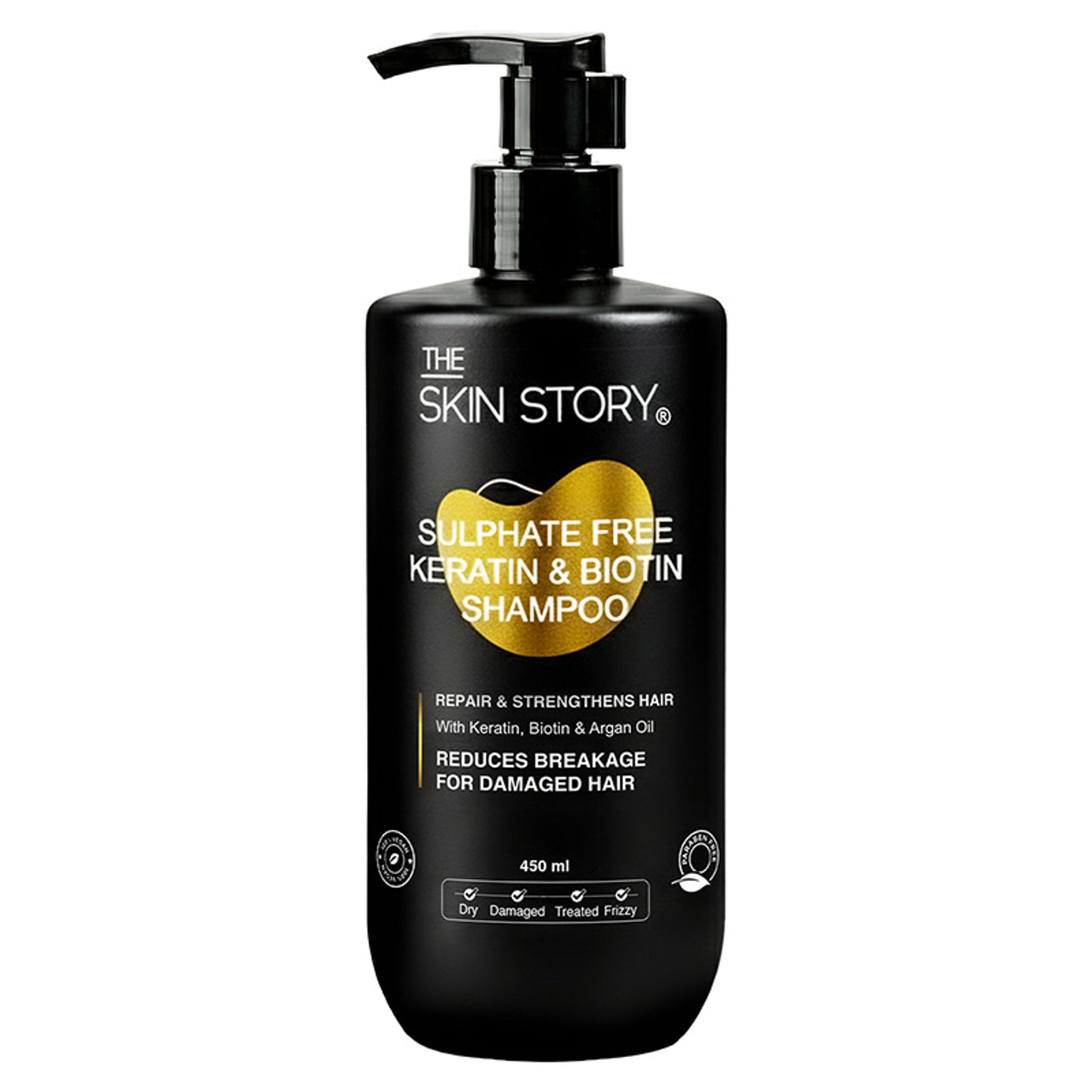 The Skin Story Sulphate Free Keratin Smooth Shampoo For Coloured & Treated Hair, Controls Frizz