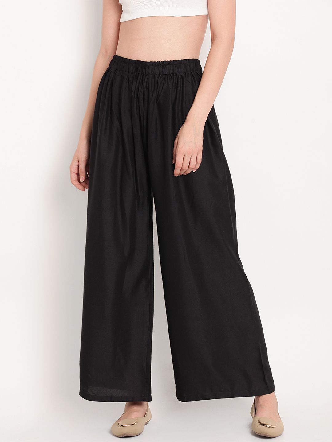 TAG 7 Women Pack Of 3 Solid Wide Leg Palazzos