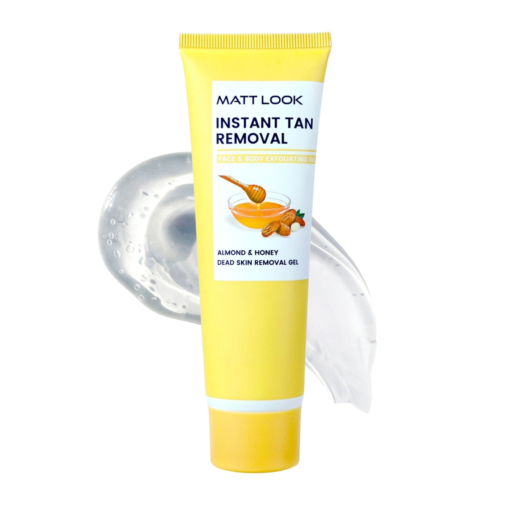 Matt Look Instant Tan Removal With Almond & Honey Dead Skin Removal Gel - Distacart
