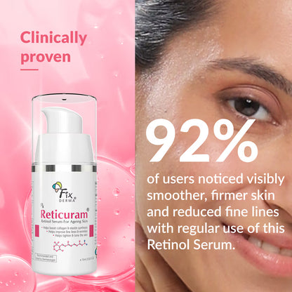 Fixderma 0.05% Pure Retinol Reticuram Face Serum For Anti Aging Skin - Distacart