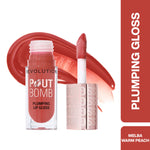 Thumbnail for Makeup Revolution Pout Bomb Plumping Gloss - Melba Warm Peach
