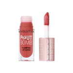 Thumbnail for Makeup Revolution Pout Bomb Plumping Gloss - Melba Warm Peach - Distacart
