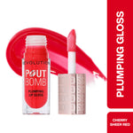 Thumbnail for Makeup Revolution Pout Bomb Plumping Gloss - Cherry Sheer Red
