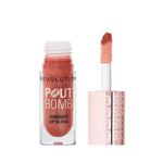 Thumbnail for Makeup Revolution Pout Bomb Shimmer Lip Gloss - Nude Glow - Distacart