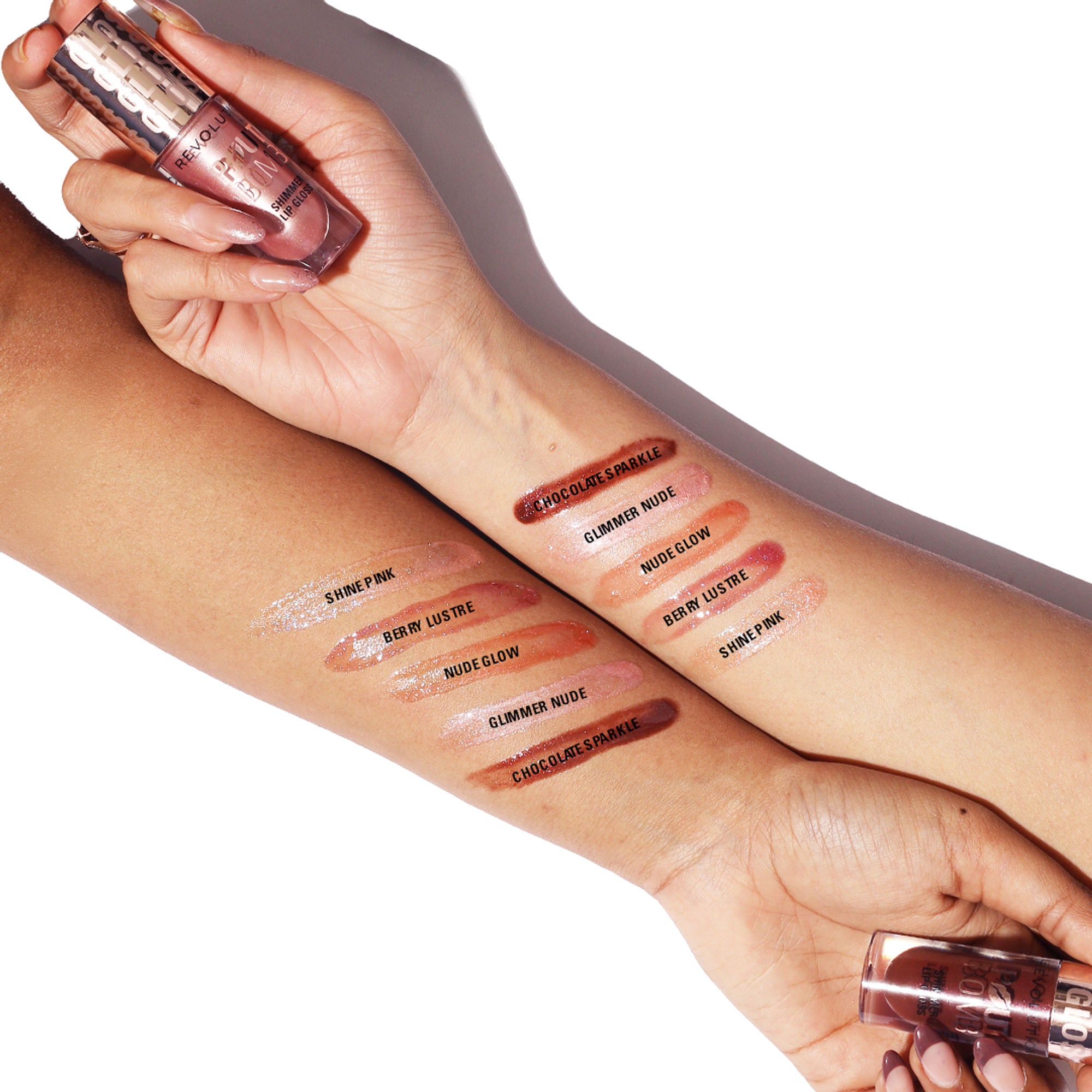 Makeup Revolution Pout Bomb Shimmer Lip Gloss - Berry Lusture - Distacart