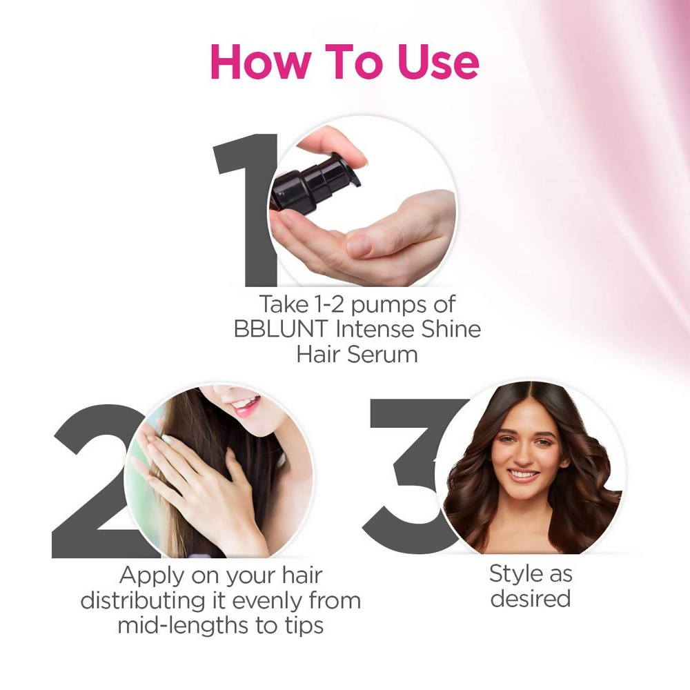 BBlunt Intense Shine Hair Serum With Rice & Silk Protein For Shinier Hair - Distacart