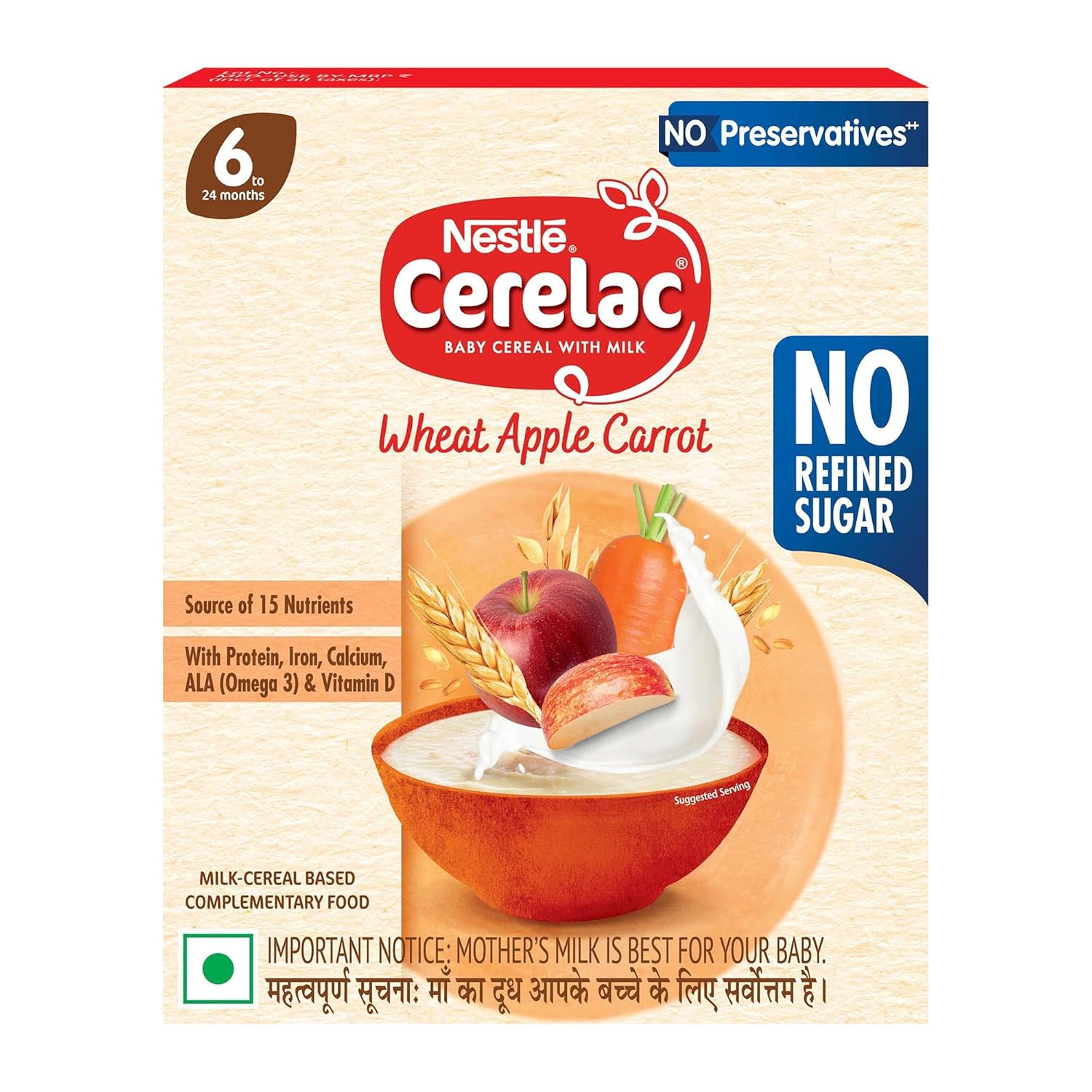 Nestle Cerelac Baby Cereal With Milk - Wheat Apple Carrot - Distacart