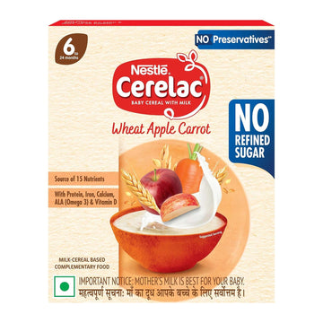 Nestle Cerelac Baby Cereal With Milk - Wheat Apple Carrot - Distacart