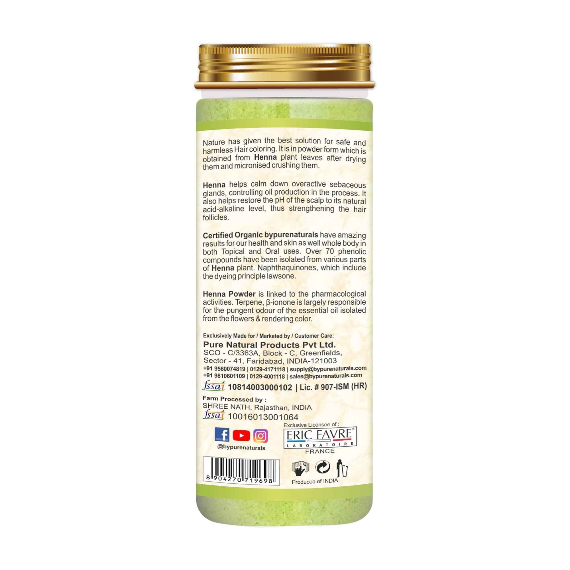 byPureNaturals Organic Henna Powder - Dista