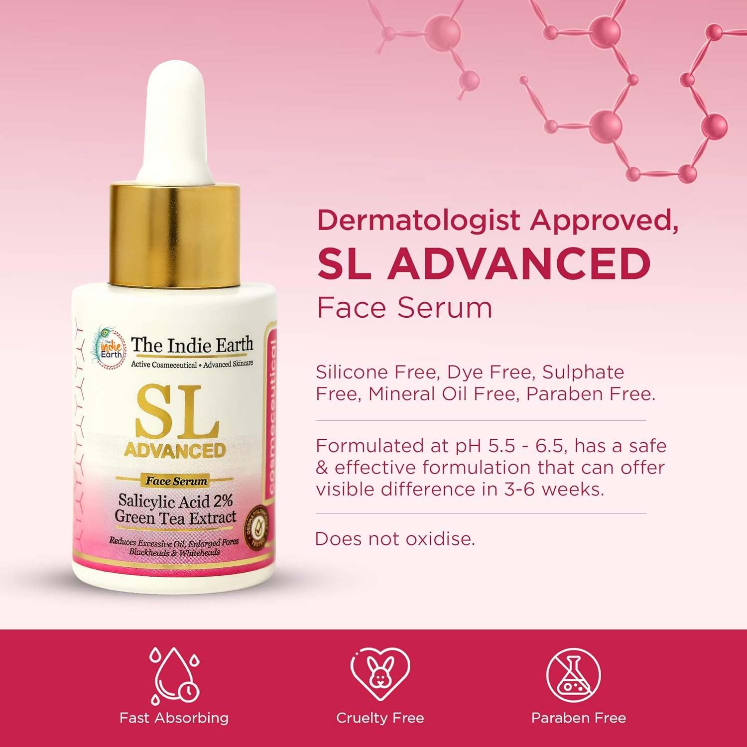 The Indie Earth SL Advanced Salicylic Acid 2% & Green Tea Extract Face Serum - Distacart