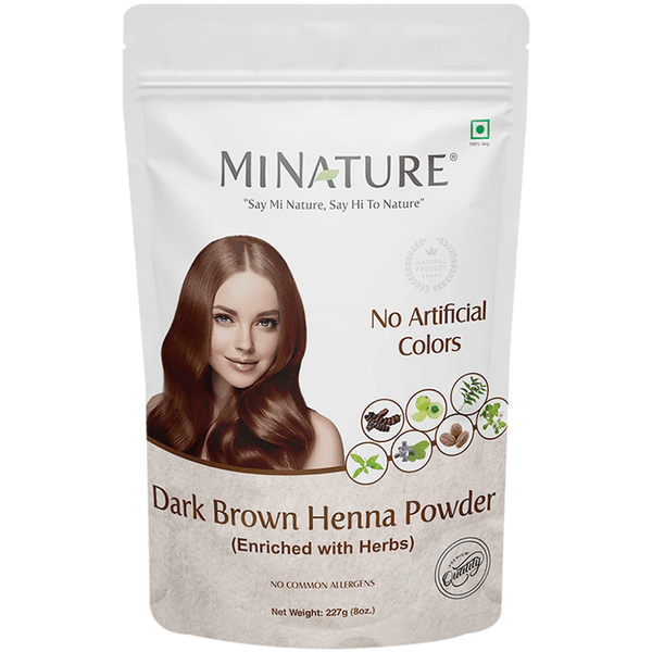 Minature Dark Brown Henna Powder Enriched with Herbs