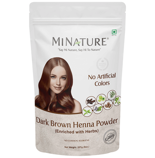 Minature Dark Brown Henna Powder Enriched with Herbs