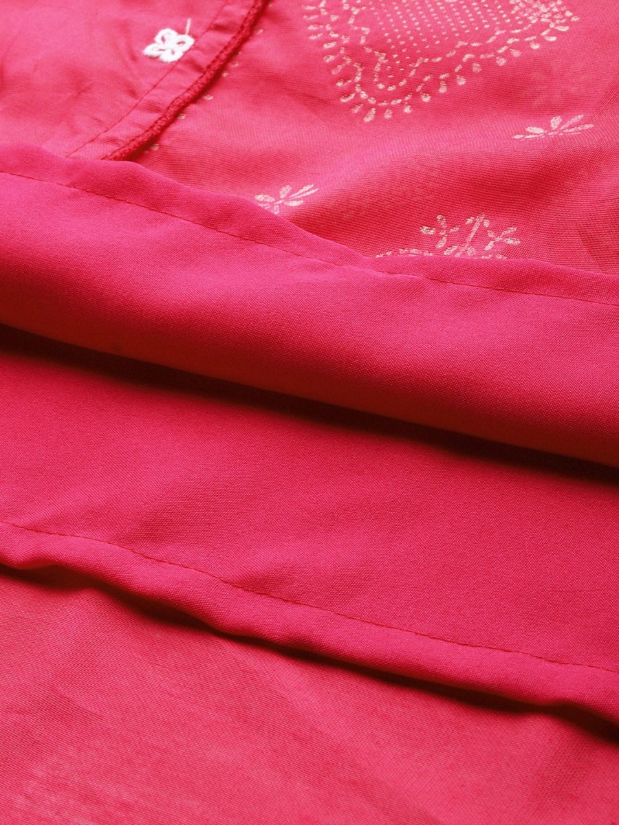 All About You Ethnic Motifs Embroidered Chanderi Silk Kurta with Trousers - Distacart