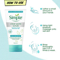 Thumbnail for Simple Daily Skin Detox Clear Pore Facial Scrub - Distacart