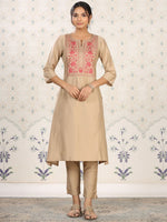Thumbnail for Ode by House of Pataudi Embroidered Kurta with Trousers - Distacart