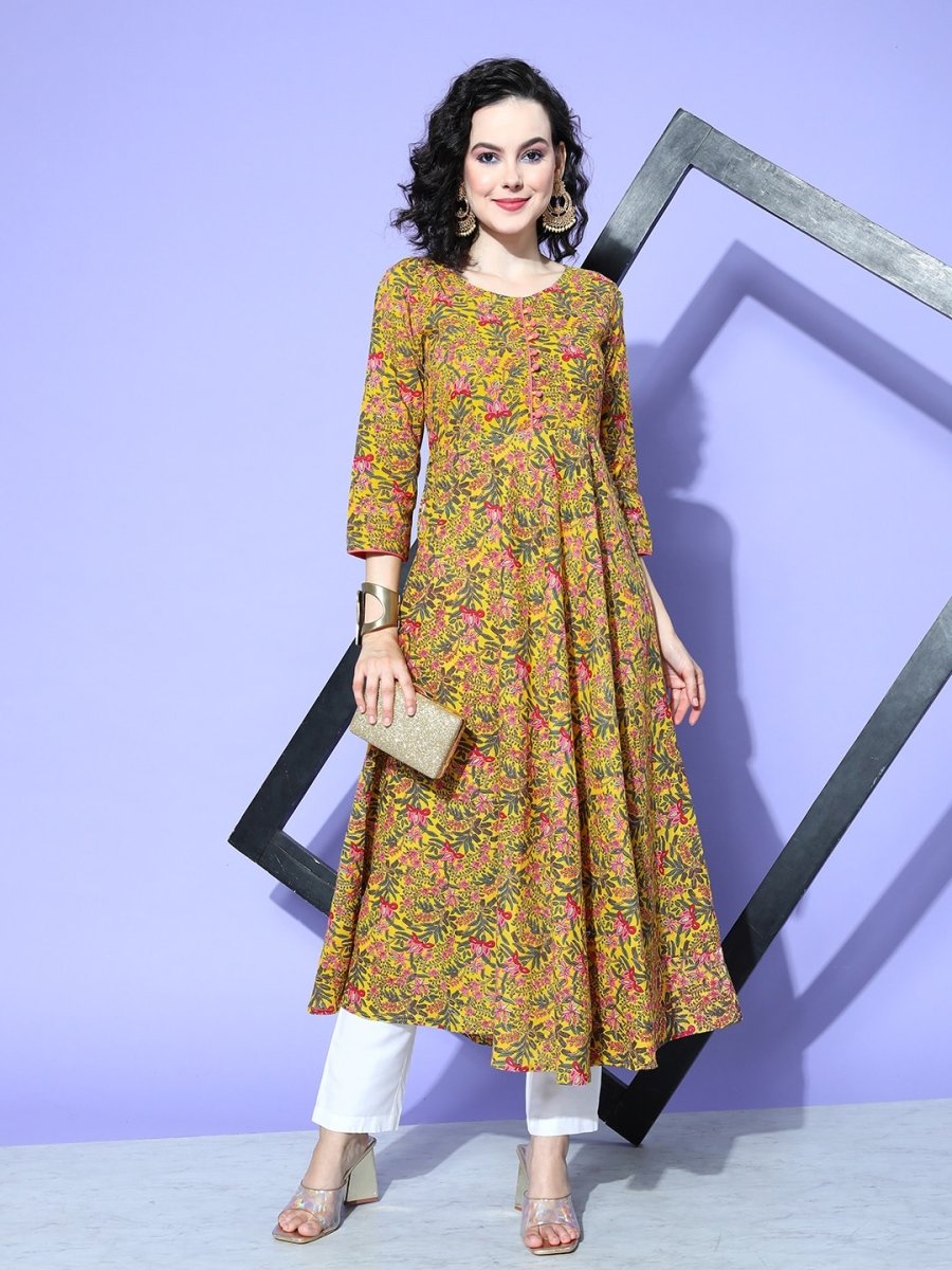 All About You Women Floral Printed Kurta - Distacart