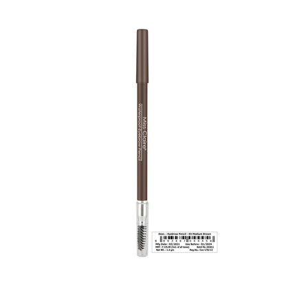 Miss Claire Waterproof Eyebrow Pencil With Mascara Brush - 03 Medium Brown - Distacart