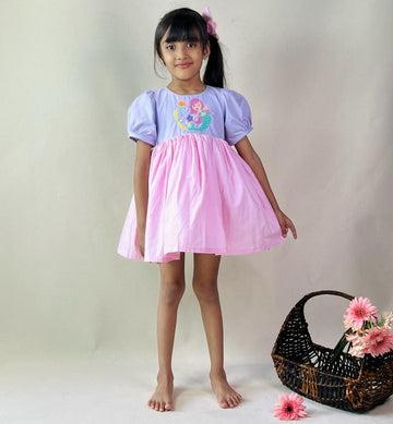 ArthLife Lavender Pink Permaid Party Wear Dress - Distacart