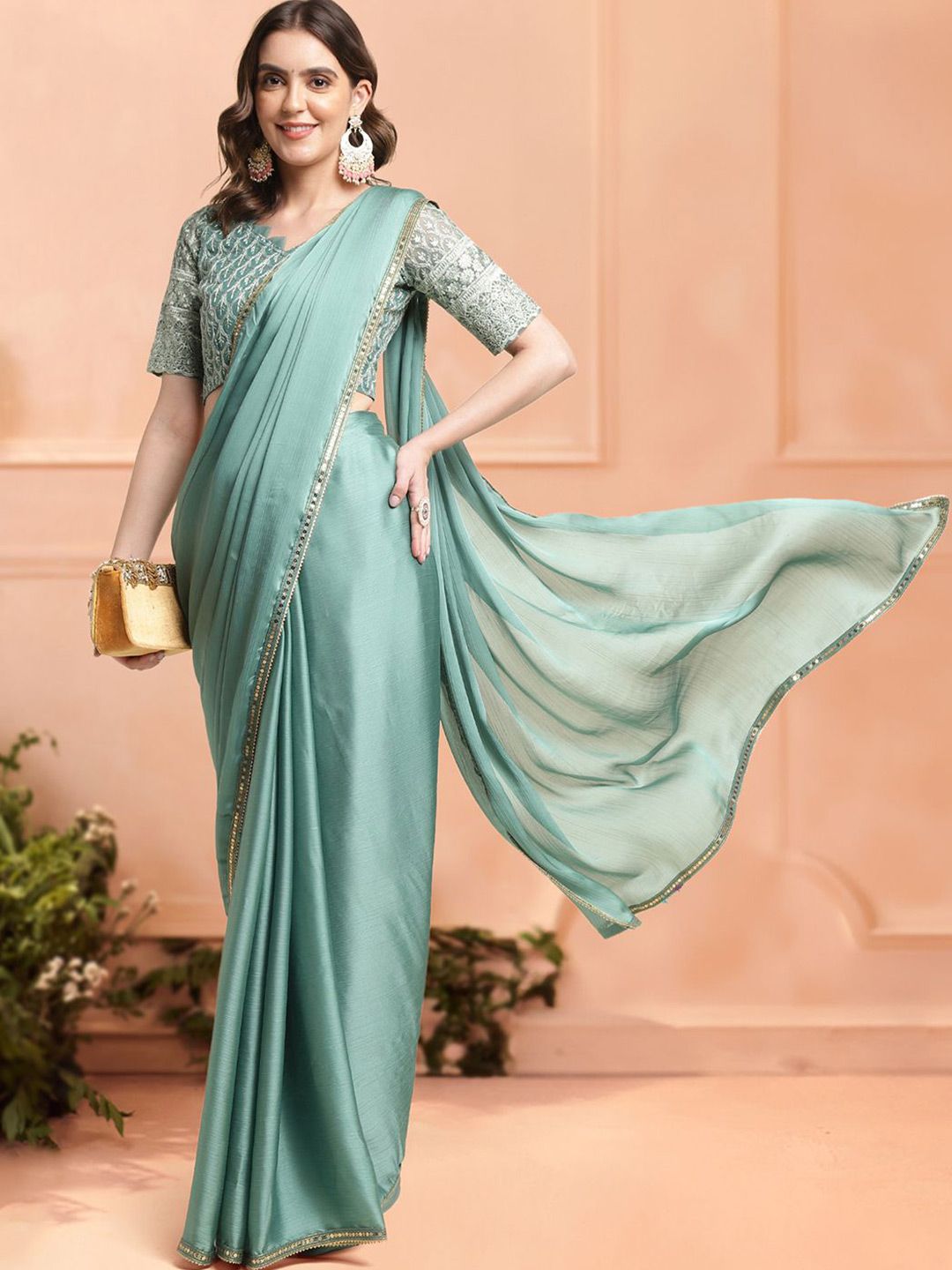 Mitera Women Embellished Sequinned Saree - Distacart