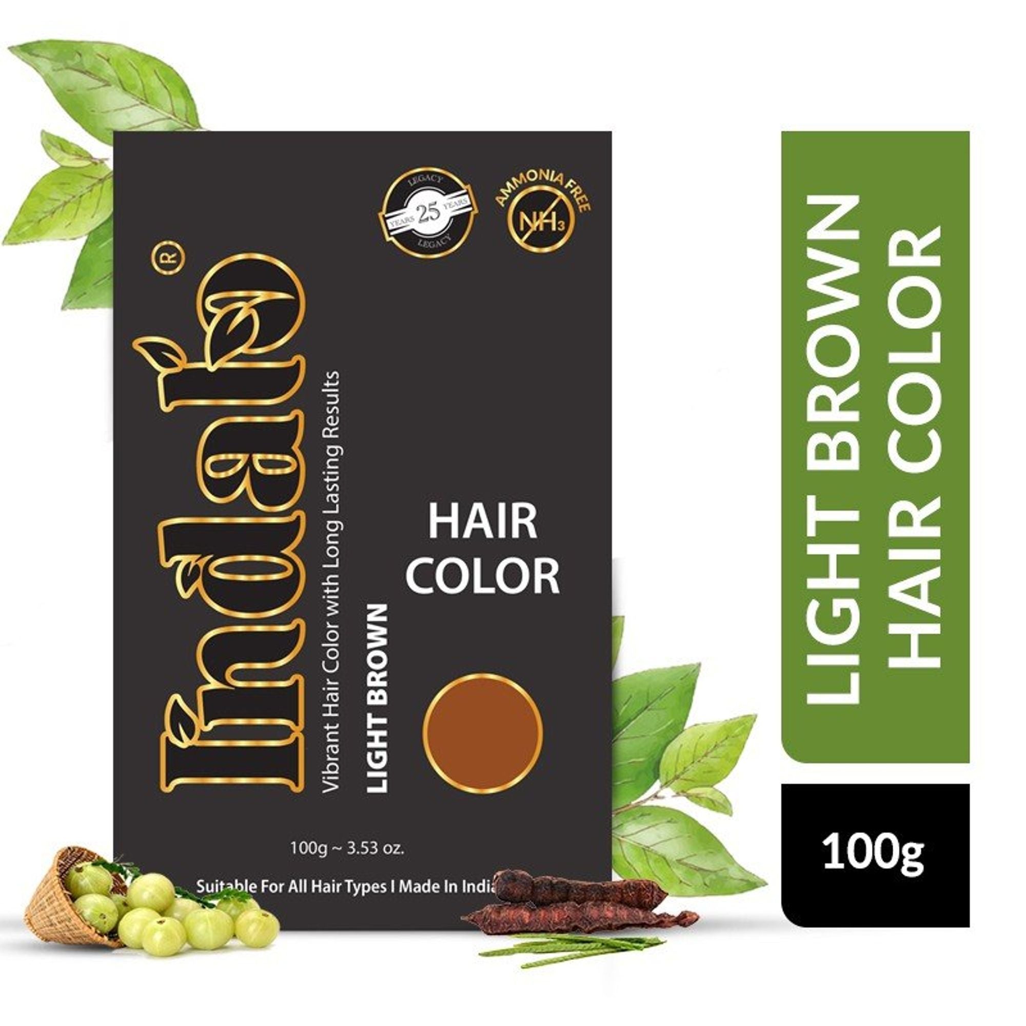 Indalo Ammonia-Free Vibrant Light Brown Hair Color With Natural Ingredients - Light Brown - Dista
