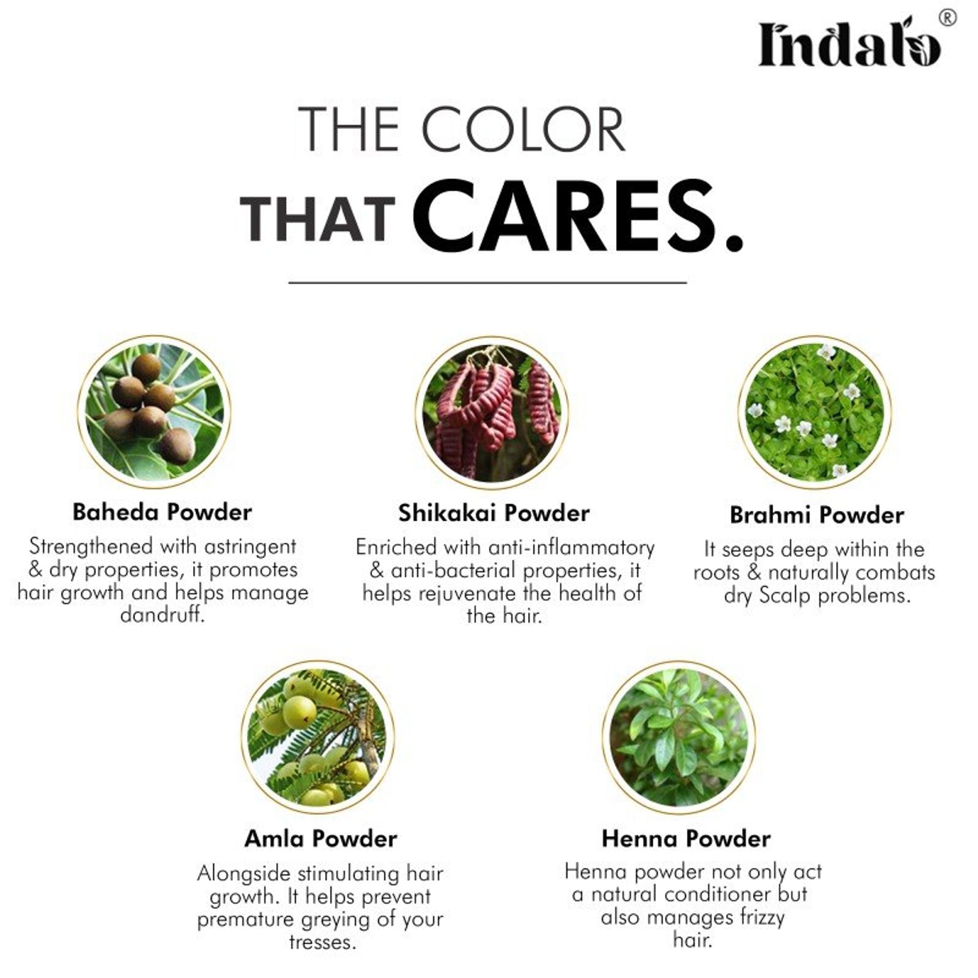Indalo Ammonia-Free Vibrant Light Brown Hair Color With Natural Ingredients - Light Brown - Dista