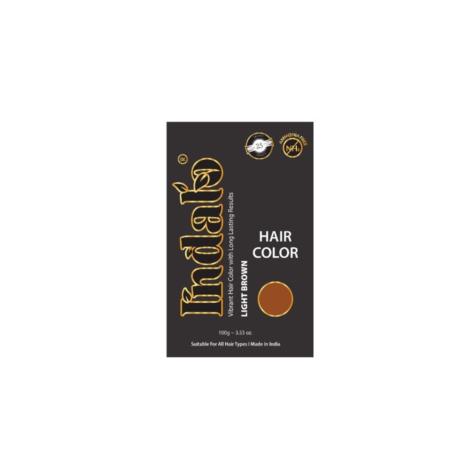 Indalo Ammonia-Free Vibrant Light Brown Hair Color With Natural Ingredients - Light Brown - Dista