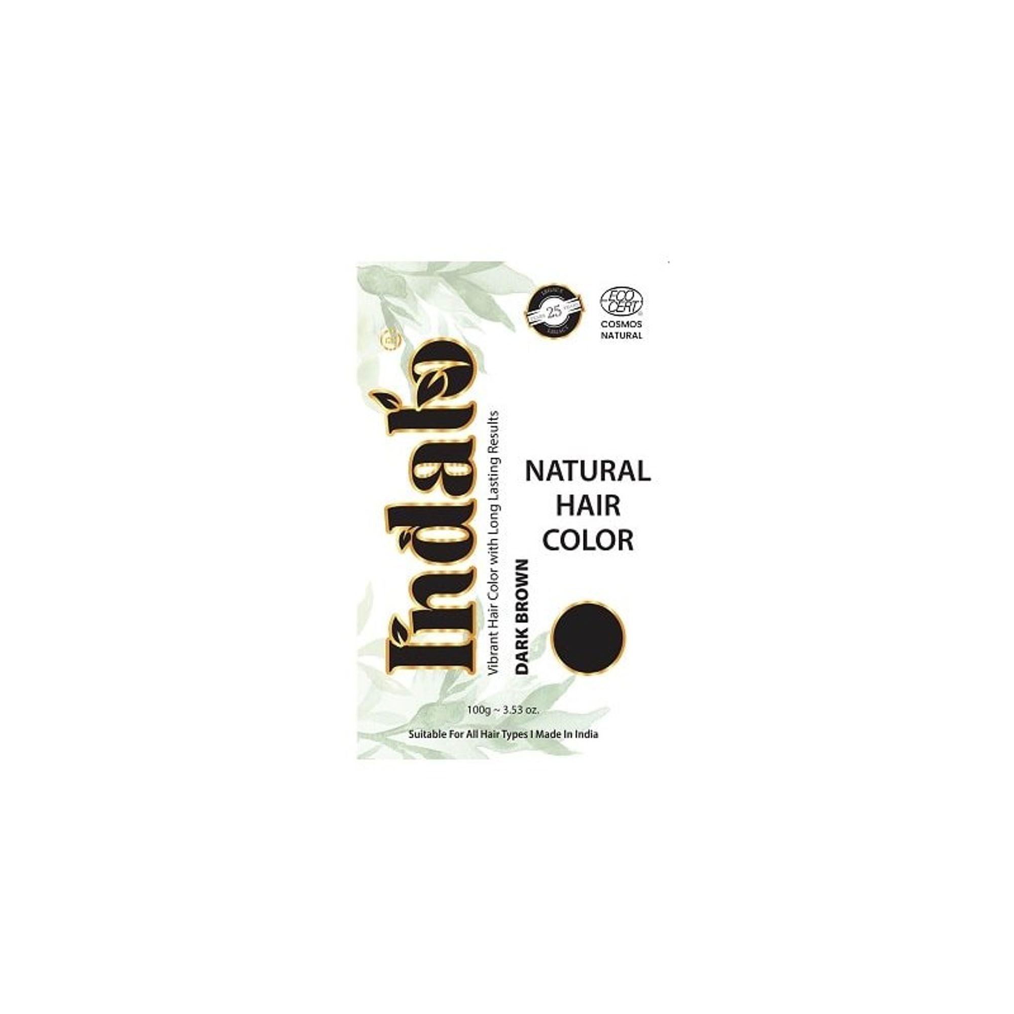 Indalo Natural Baheda And Brahmi Hair Colour - Dark Brown - Dista