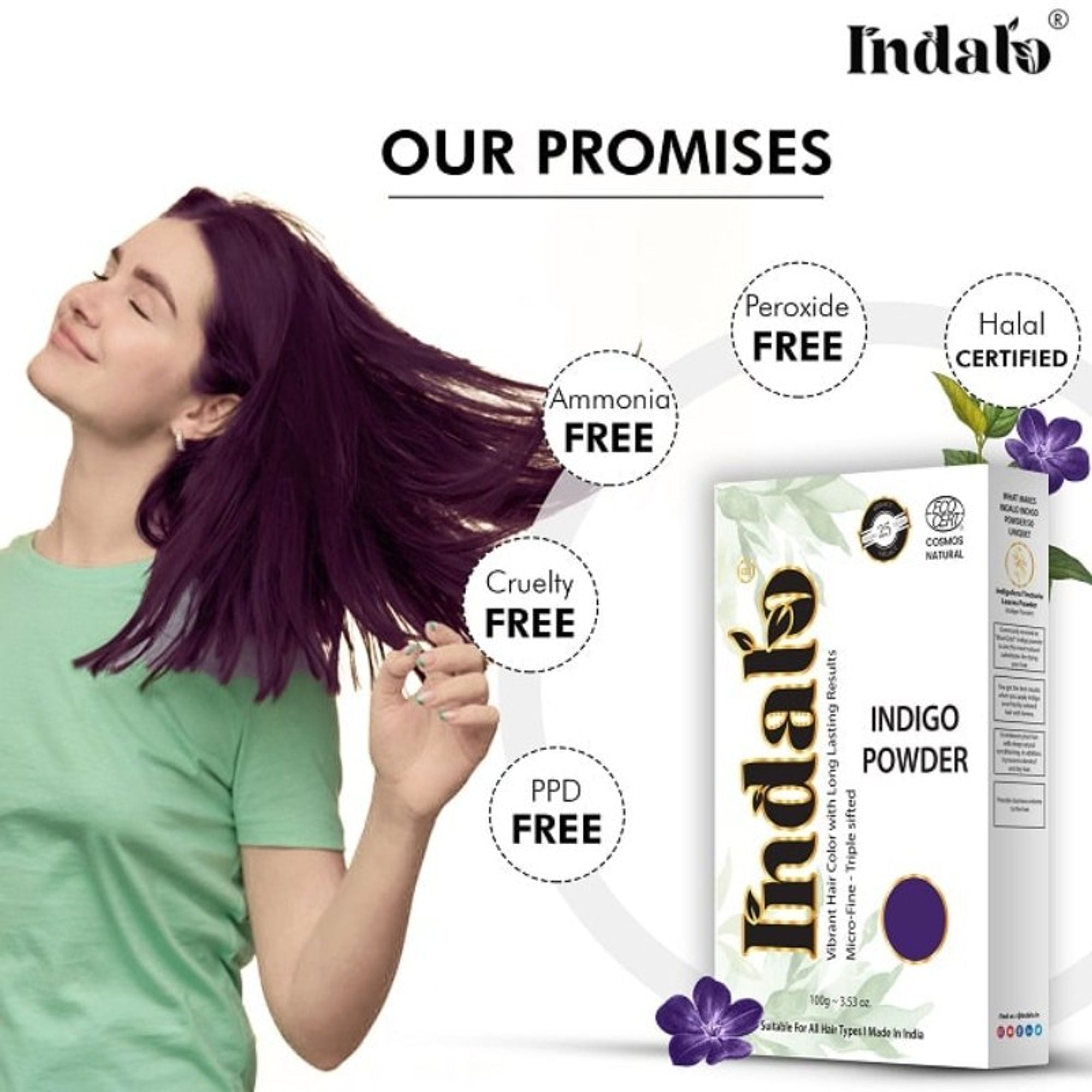 Indalo Natural Indigo Hair Colour - Indigofera Tinctoria - Dista