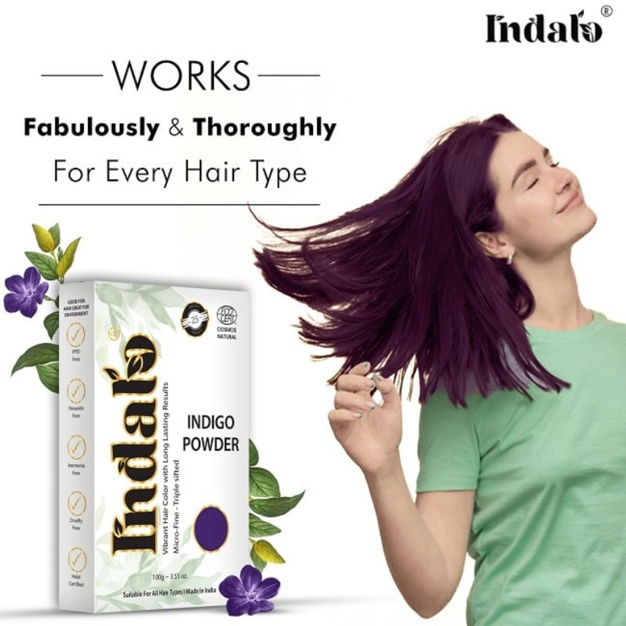 Indalo Natural Indigo Hair Colour - Indigofera Tinctoria - Dista