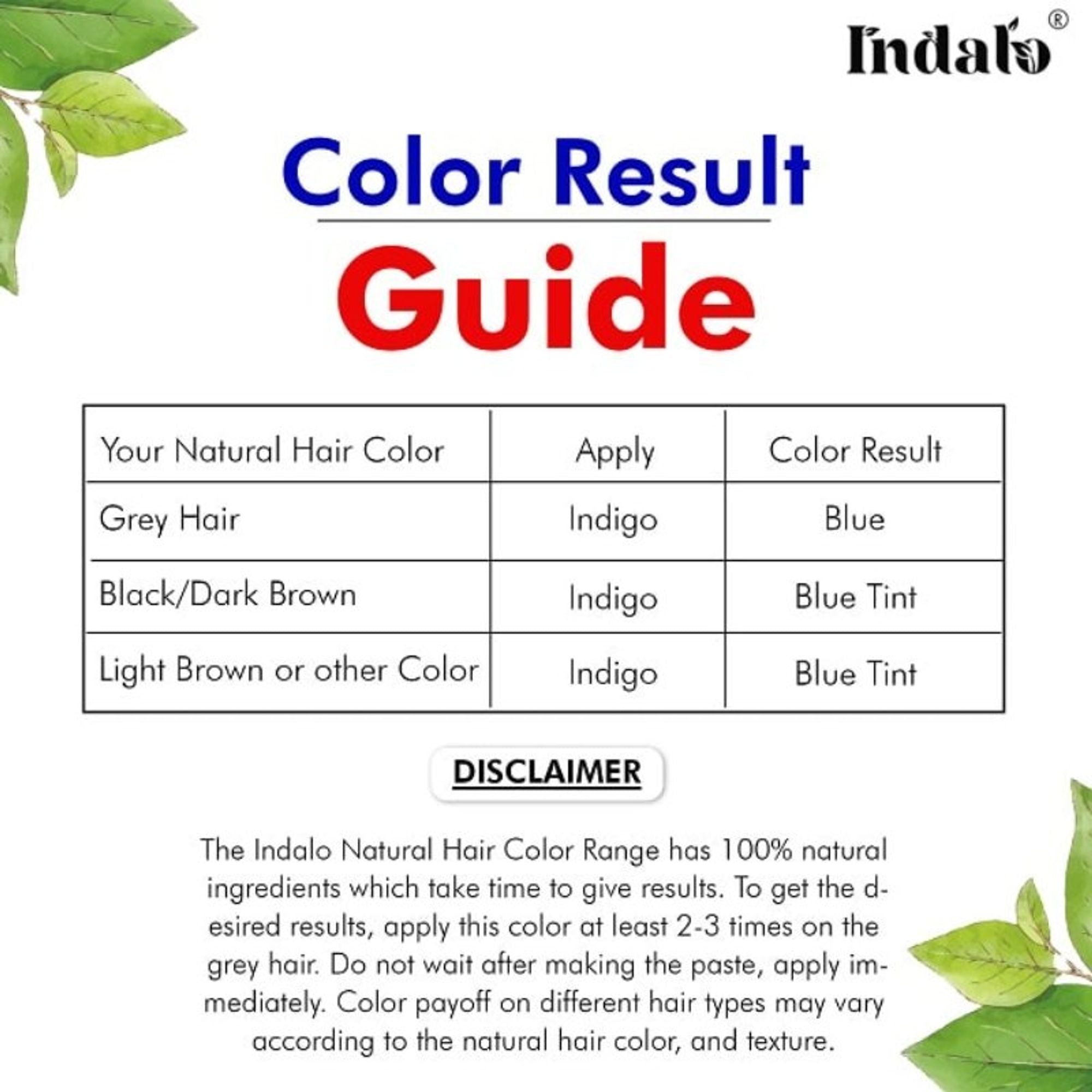 Indalo Natural Indigo Hair Colour - Indigofera Tinctoria - Dista