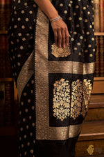 Thumbnail for Preksha Creation Indian Style Banarasi Soft Silk Women Saree - Black - Distacart