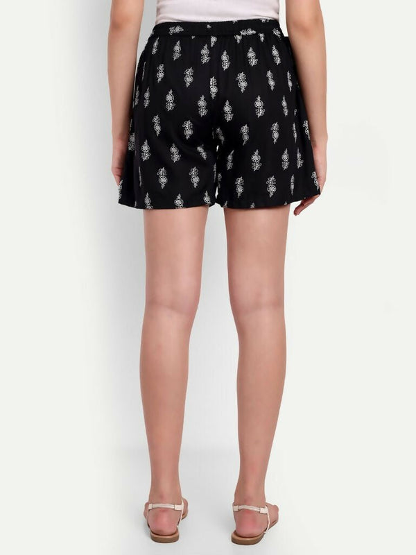 Alvano Beautiful Printed Black Boxer Shorts - Distacart