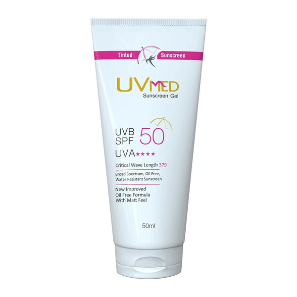 Uvmed Tinted Sunscreen Gel With SPF 50 - Distacart