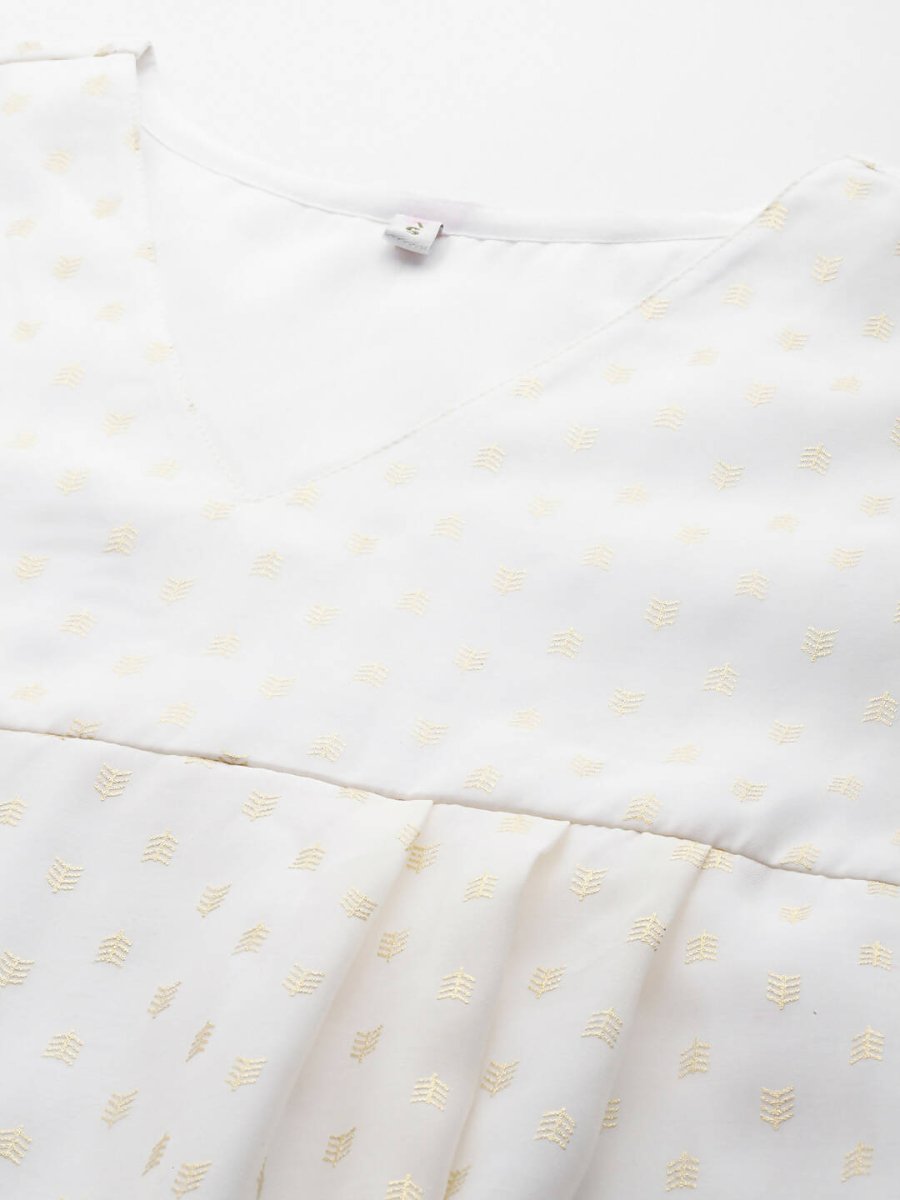 Ahalyaa Women's Traditional Wear Co-ods - Off-white - Distacart