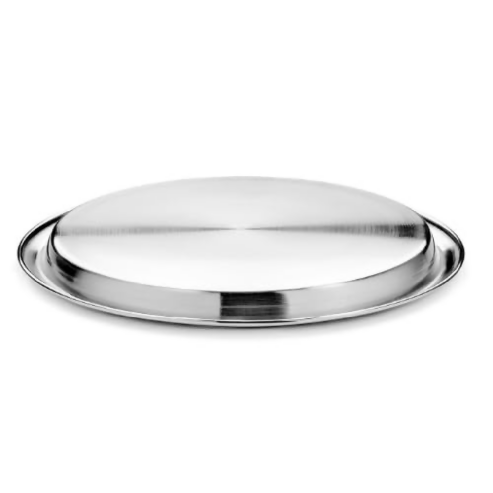 Vinod Stainless Steel Two Tone Serving Dish/Salad Plate/Snack Plate - Dista