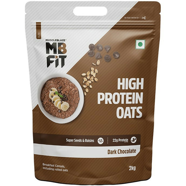 MuscleBlaze MB Fit 22g High Protein Oats - Dark Chocolate - Distacart